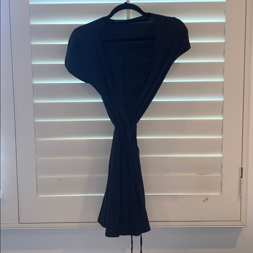 Wrap Around Brandy Melville Dress Charcoal